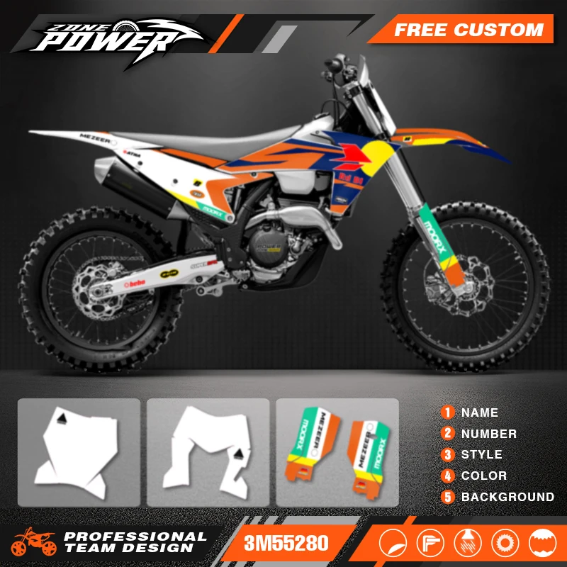 

Powerzone Custom Team Graphics Backgrounds Decals Stickers Kits for KTM EXC EXC-F XCW 2024 2025 2026 SX SXF 2023 2024 2025 09