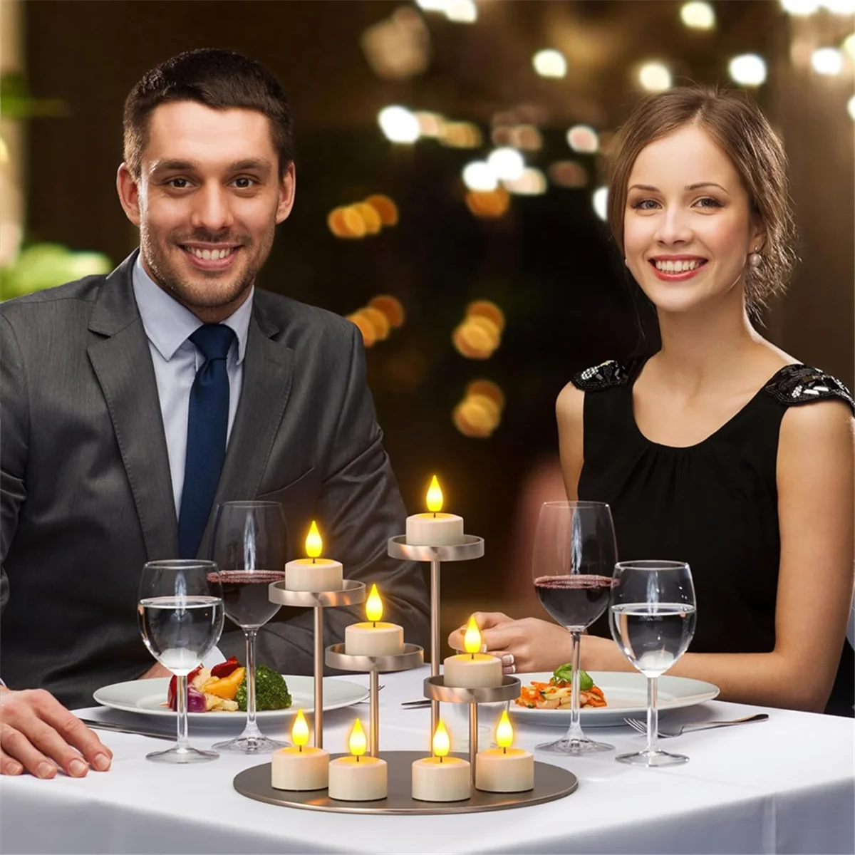 Беспламенные свечи A88M с таймером дистанционного управления и зарядной базой, 12 шт. USB-аккумуляторная батарея, светодиодные чайные свечи