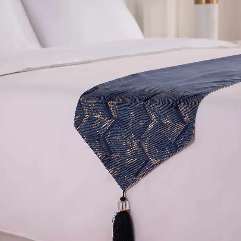 Foot Massage Bed Bed Flag Bed End Towel Beauty Bed Decorative Strip Luxury Hotel Bed End Cover Scarf Bed Runner