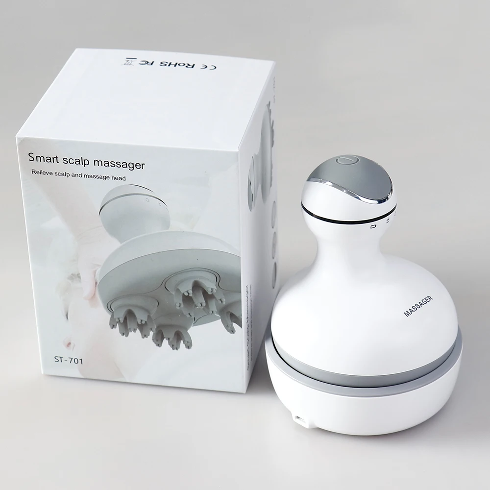 

Smart Cordless Head Massager Deep Tissue Kneading Scalp Massager Stress Relax Handheld Portable Head Scratcher Body Massager
