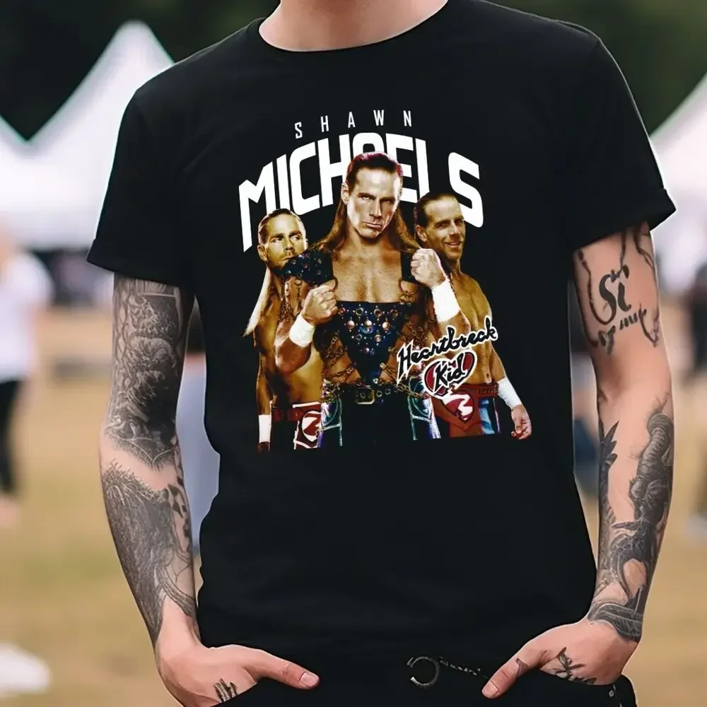 Shawn Michaels Wrestling Black T-Shirt  WWE