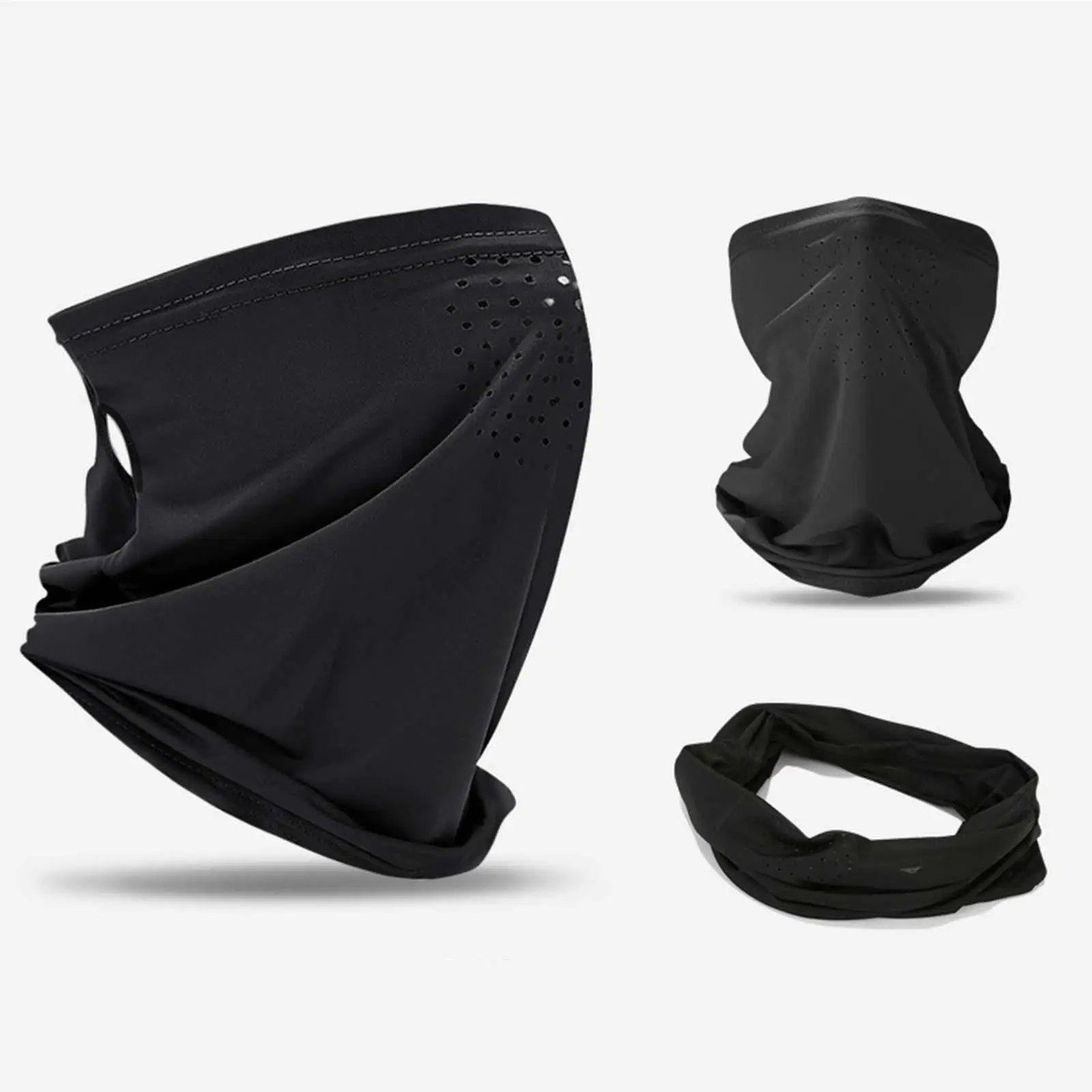 通気性のあるポリエステル製日焼け防止フェイスカバー 軽量イヤーループネックゲイター 夏のスポーツや旅行に最適