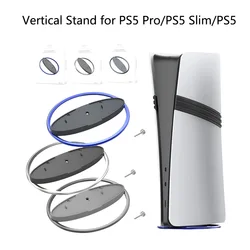 Vertical Stand for PS5 Pro/PS5 Slim/PS5 Console Metal Holder Anti-Slip Base for Playstation 5 Game Console Mount Accessories