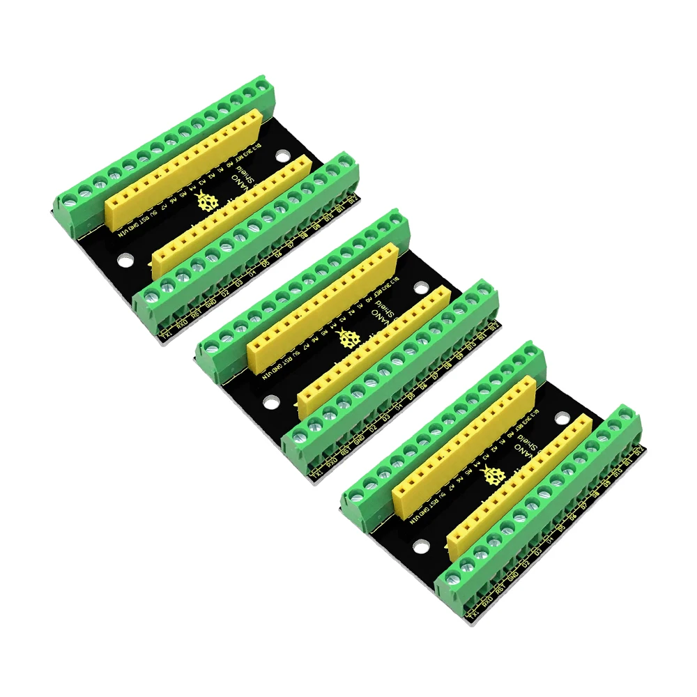 Keyestudio-Carte de protection NANO IO pour Ardu37CharacterCh340, interface VIN GND pour éclairer une LED externe pour Ardu37Characterial, 3 pièces