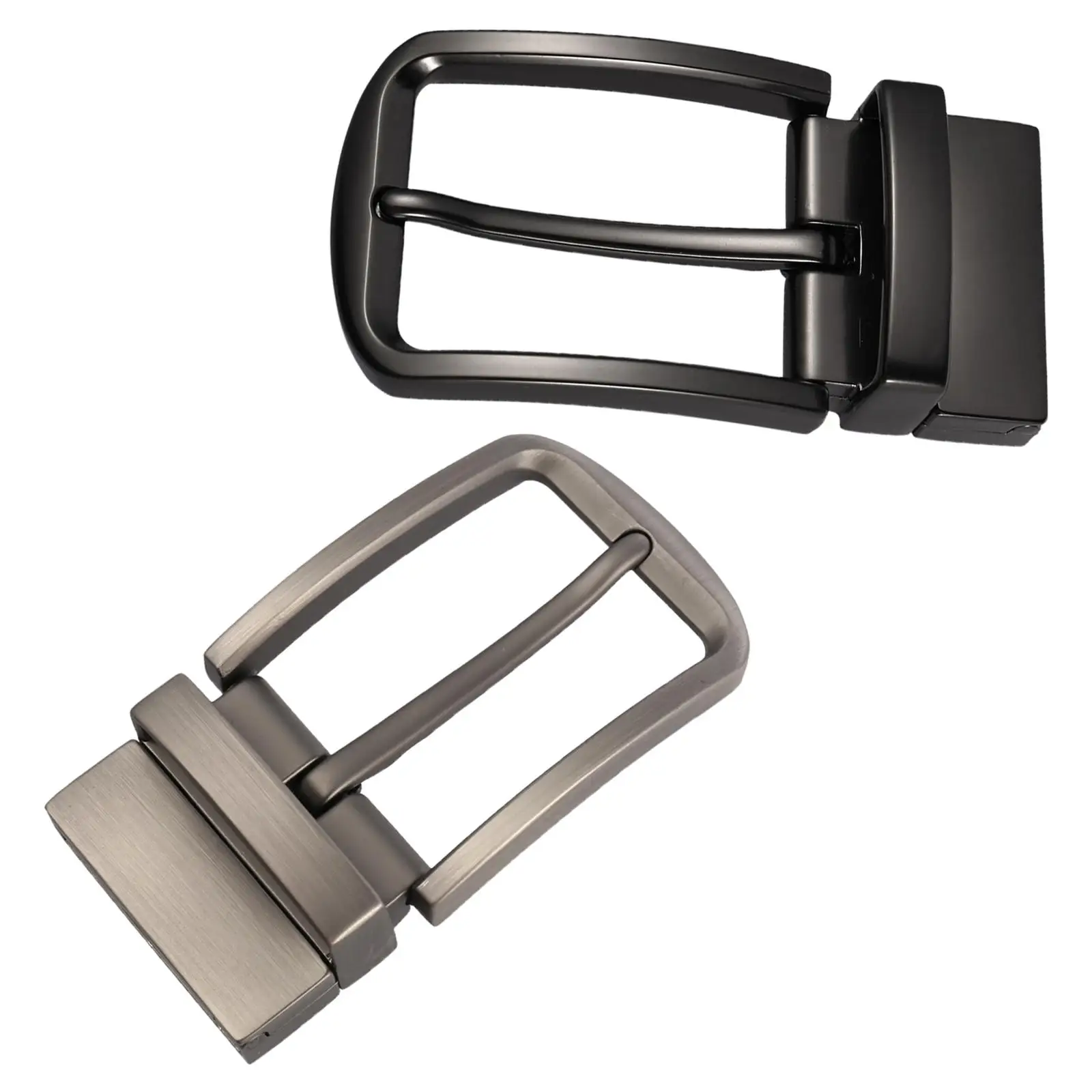 Alloy Belt Buckle for 33-34mm Belt Replacement Leather Strap Single Prong Business Casual Rectangle Pin Buckle