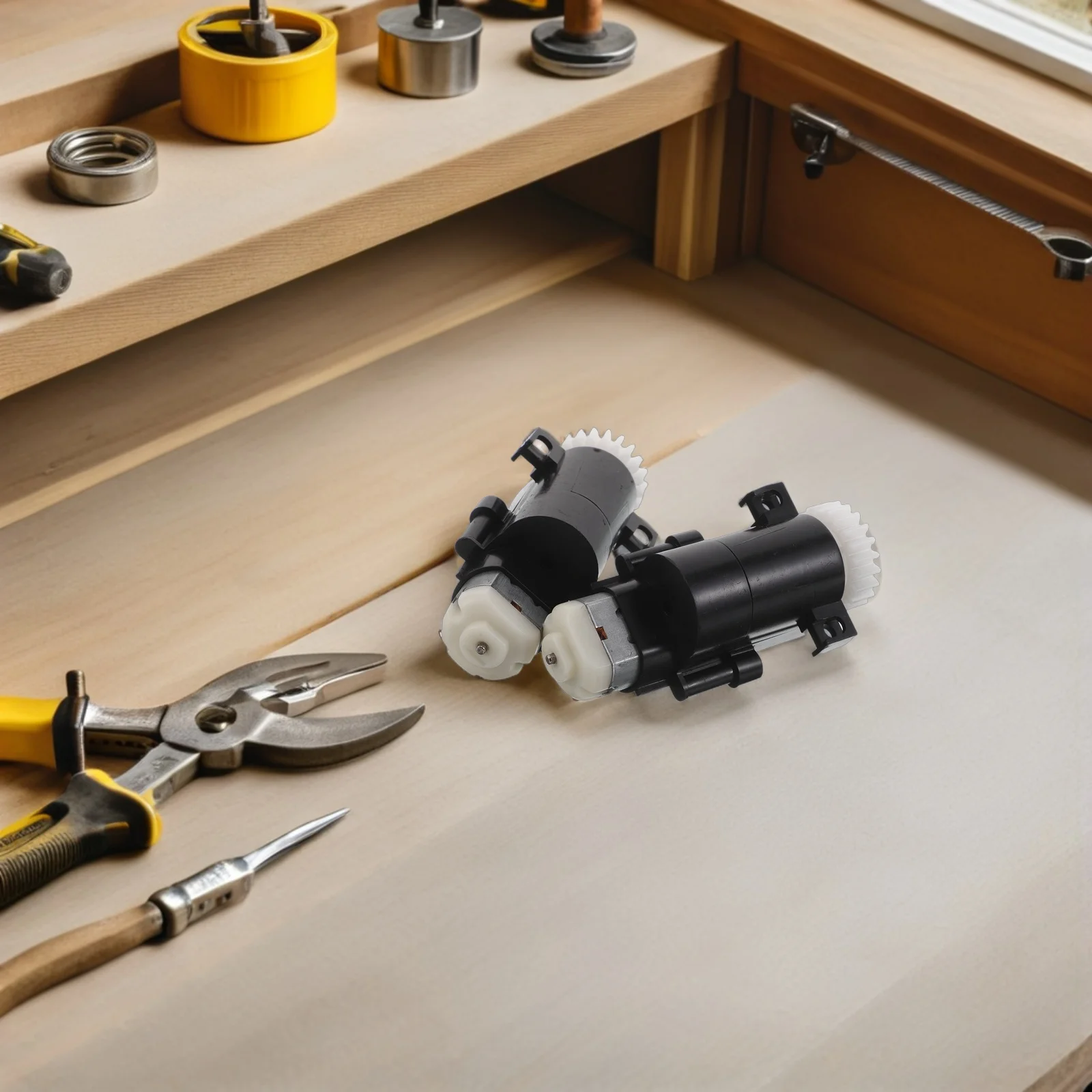 

2pcs Smart Trash Can Motor Mini Gear Box For Automatic Sensor Trash Bin Quiet Micro Actuator Flip Lid Home Office Kitchen