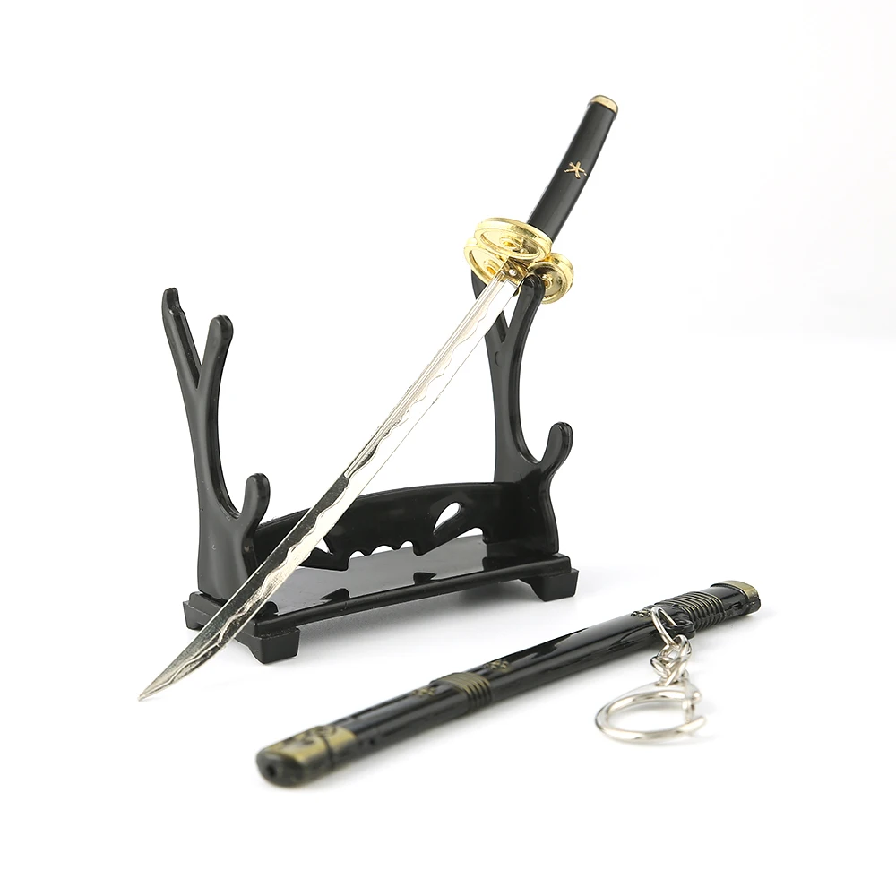 Anime Weapon Keychain 15cm Roronoa Zoro Sword Blade Key Chain Ring Men Car Bag Keychains Chaveiro Fashion Jewelry