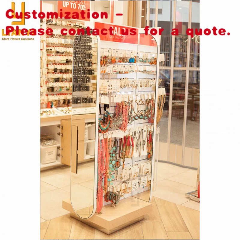 custom.Jewelry Floor Stand Wall Metal Hook Necklace Display Stand Shop Earrings Gonload Shelf