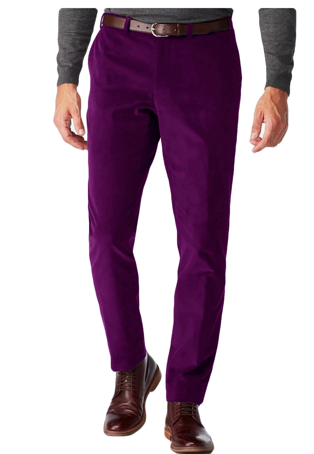 Korean Velvet Straight Cut Pants Autumn Winter 2025 Men's Casual Suits Trousers Daily Work Attire Loose Men Dad Clothing