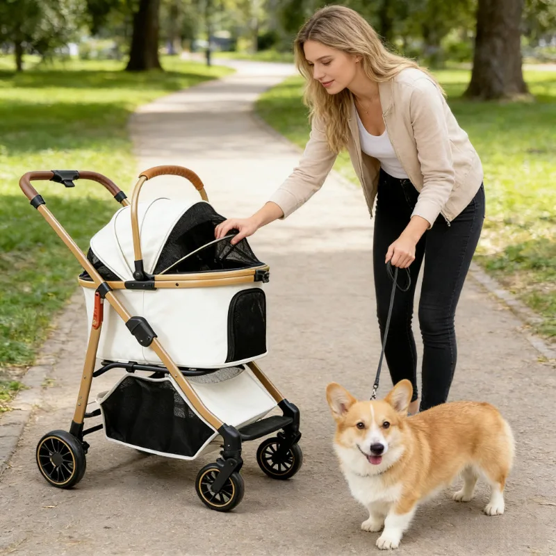 Pet cart Lightweight foldable trolley