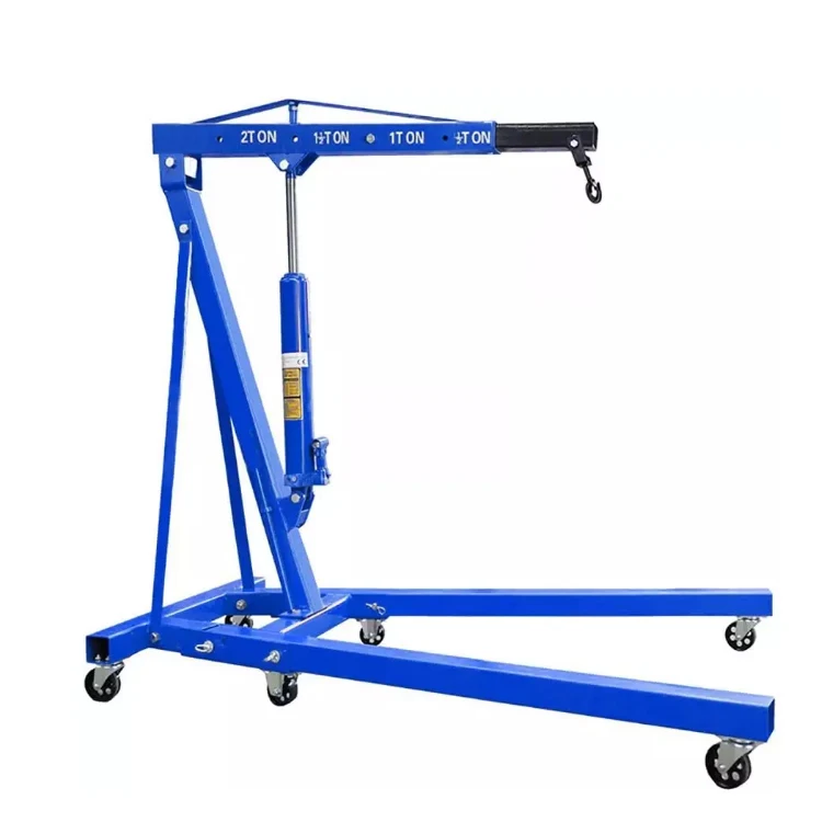 Wholesale 2 Ton Portable Type Hydraulic Lifting Tools Folding Motor Hoist Shop Engine Crane