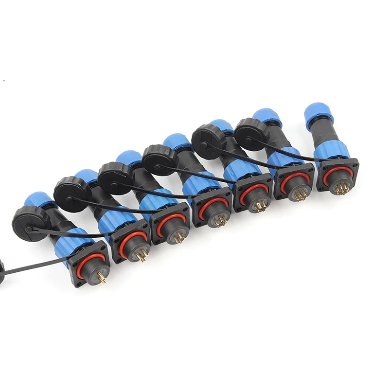 Waterproof Connector  Cable Connector Plug & Socket Male And Female 2 3 4 5 6 7 9 Pin Square Aviation Plug DIY YOU