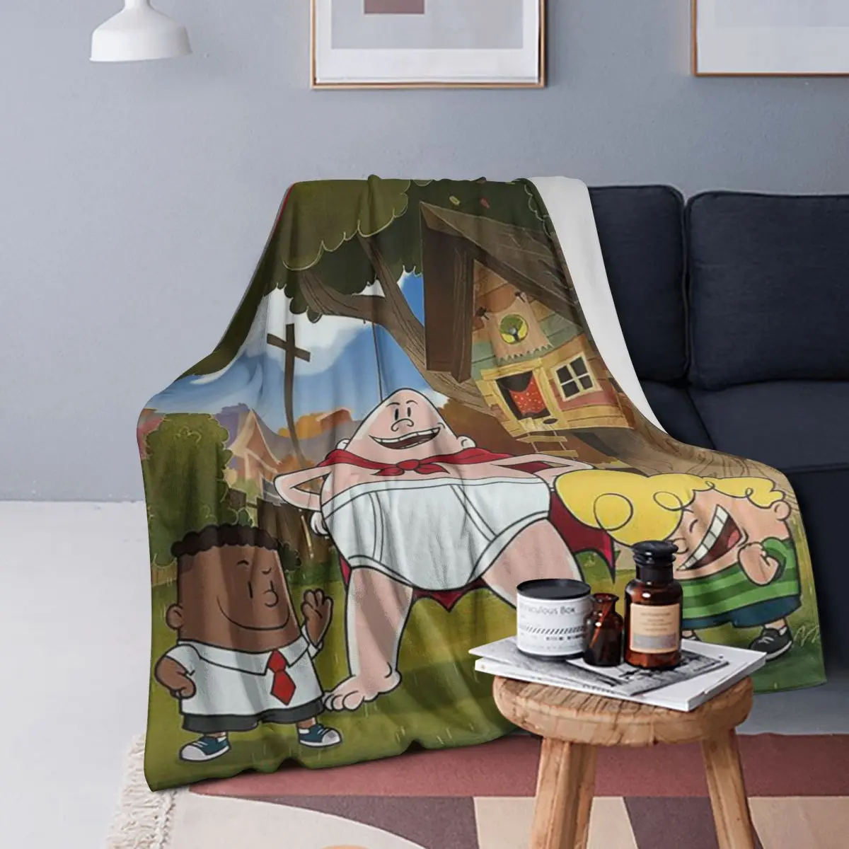

Капитанские трусы-одеяло с героями комиксов, мягкое теплое фланелевое одеяло, постельное белье для кровати, гостиной, пикника, путешествий, домашнего дивана