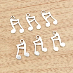 20pcs 17x11mm Charms Musical note Tibetan Silver Plated Pendants Antique Jewelry Making DIY Handmade Craft