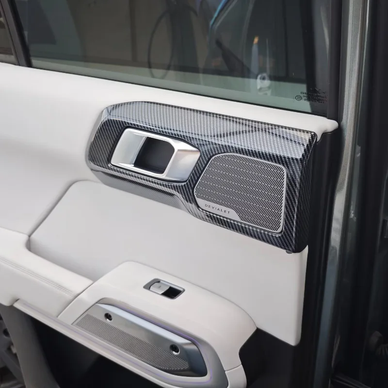 

For BYD Formula Leopard Titanium 3 2025 2026 Carbon Fiber Car Inner Door Handle Bowl Cover Trim 4Pcs Decoration Car Accessories