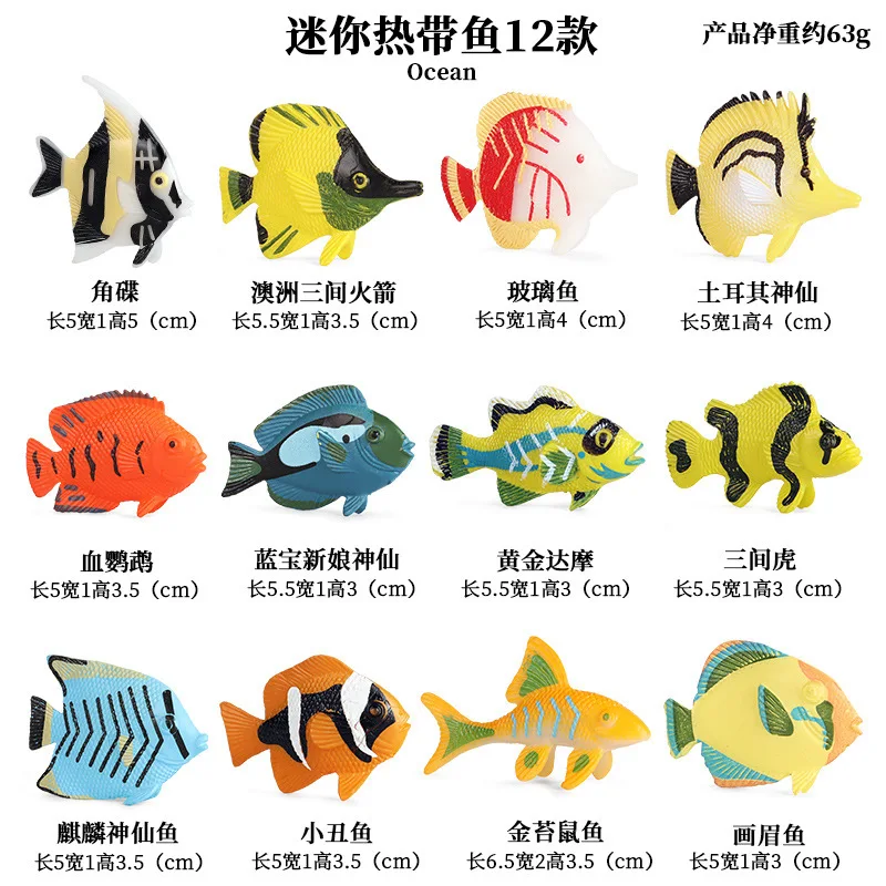 Children Early Education Simulation Marine Animal Wildlife Model Set Dinosaur Toys Bird Insects Sand Table Scene Fish Tank Decor