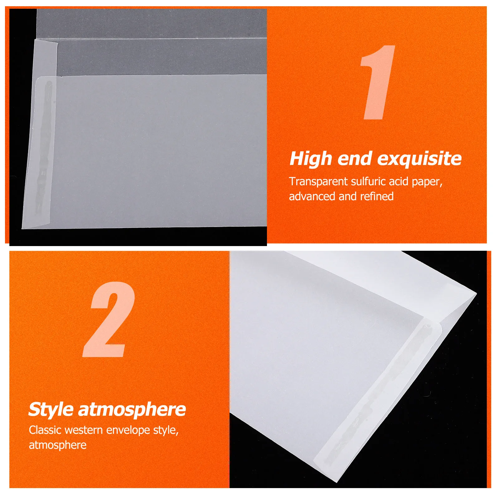 20Pcs Creative Gift Envelopes Translucent Letter Envelopes for Greeting Cards Invitations Wedding Festival Scrapbook