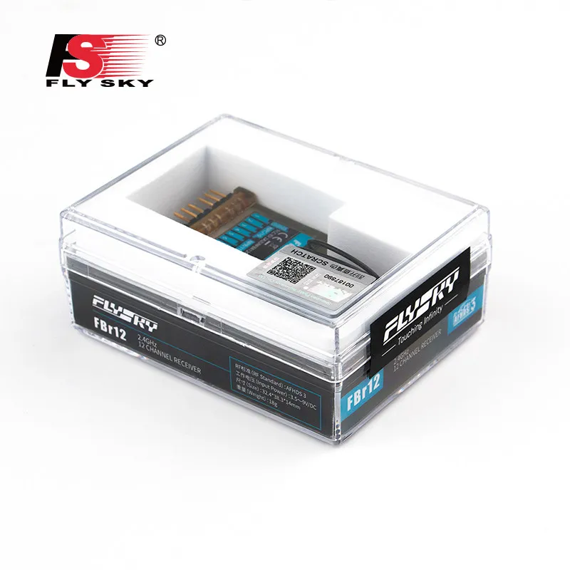 FlySky FBr12 AFHDS3 12CH Enhanced Marine Receiver IPX7 Waterproof External Dual Antenna Bidirectional Telemetry For RC Car Boat