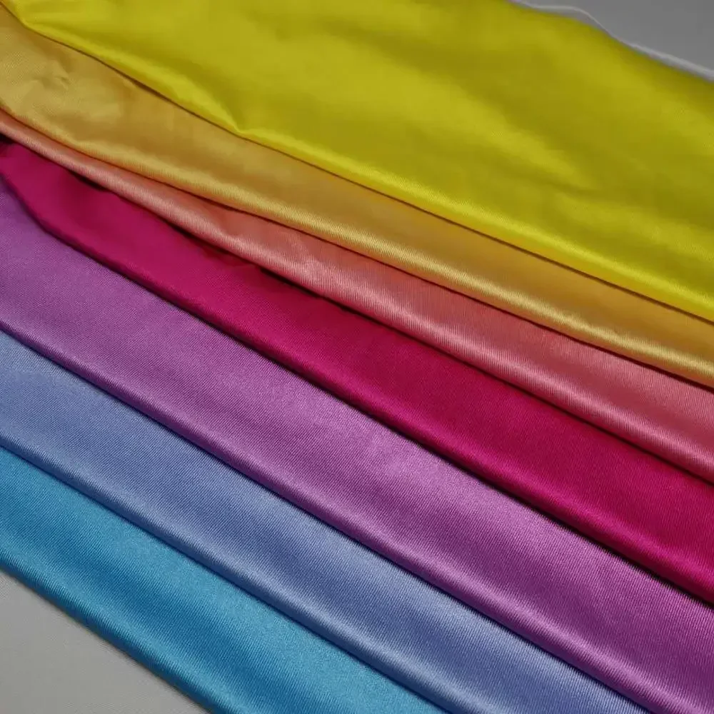 Stretchy Dancing Dress Cosplay Fabric Ombre 4 Way Dropping Glossy Latin DIY Sewing Fabric