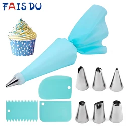 FAIS DU Blue Piping Bag Cream Nozzles Pastry Tools Accessories for Cake DIY Decorating Pastry Bag Kitchen Baking Candy Tools