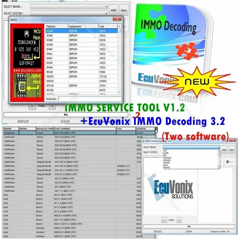 2026 hot selling newest for  Edc 17 IMMO SERVICE TOOL V1.2 PIN Code+IMMO Universal Decoding V3.2 with free Keygen