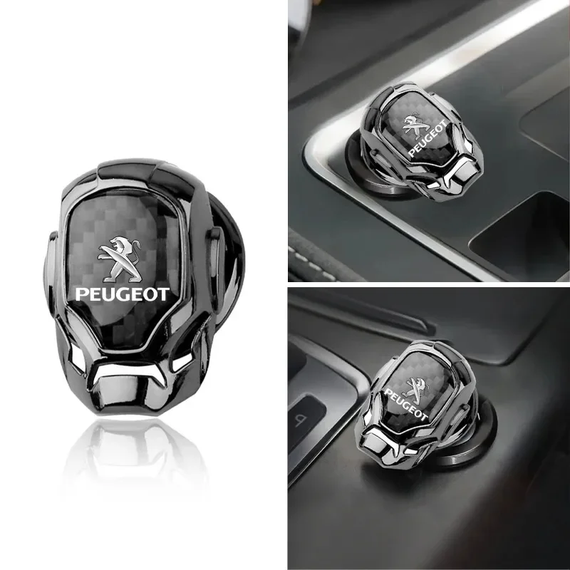 For Peugeot 206 207 208 107 106 205 4008 301 607 108 807 508 Car One-Click Start Buttons Protective Cover Decoration Car Styling