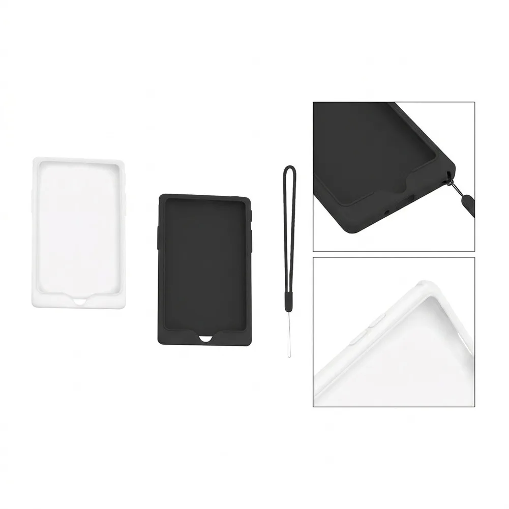 For Ultra Lightweight Silicone Magnetic Case For XTEINK-X4Pro EBook Reader Protective Cover With Lanyard Black White