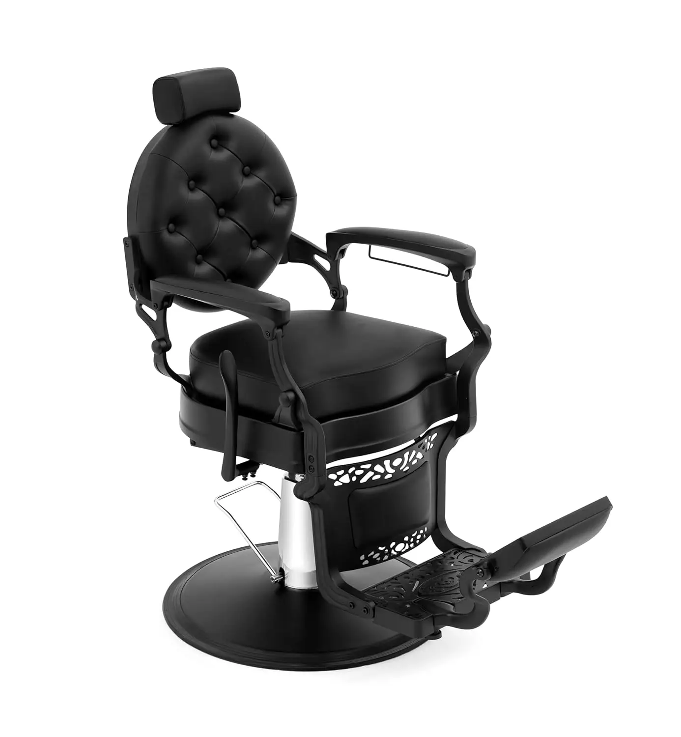 

Vintage Barber Chair for Barbershop Salon Hydraulic Recline Salon Chair for All Purpose with Headrest Heavy Duty Base Height Adj