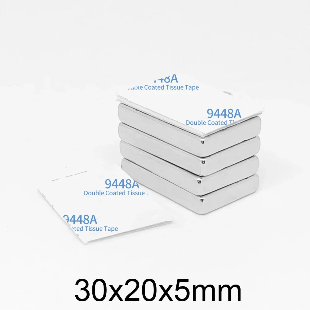 30x20x5mm Block Strong Powerful Magnets With 3M Self - Adhesive 30*20*5 Rare Earth Neodymium Magnet 30x20x5