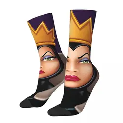 Hip Hop Retro Evil Queen Snow White Crazy Men's Socks Unisex Disney Harajuku Pattern Printed Funny Novelty Happy Crew Sock