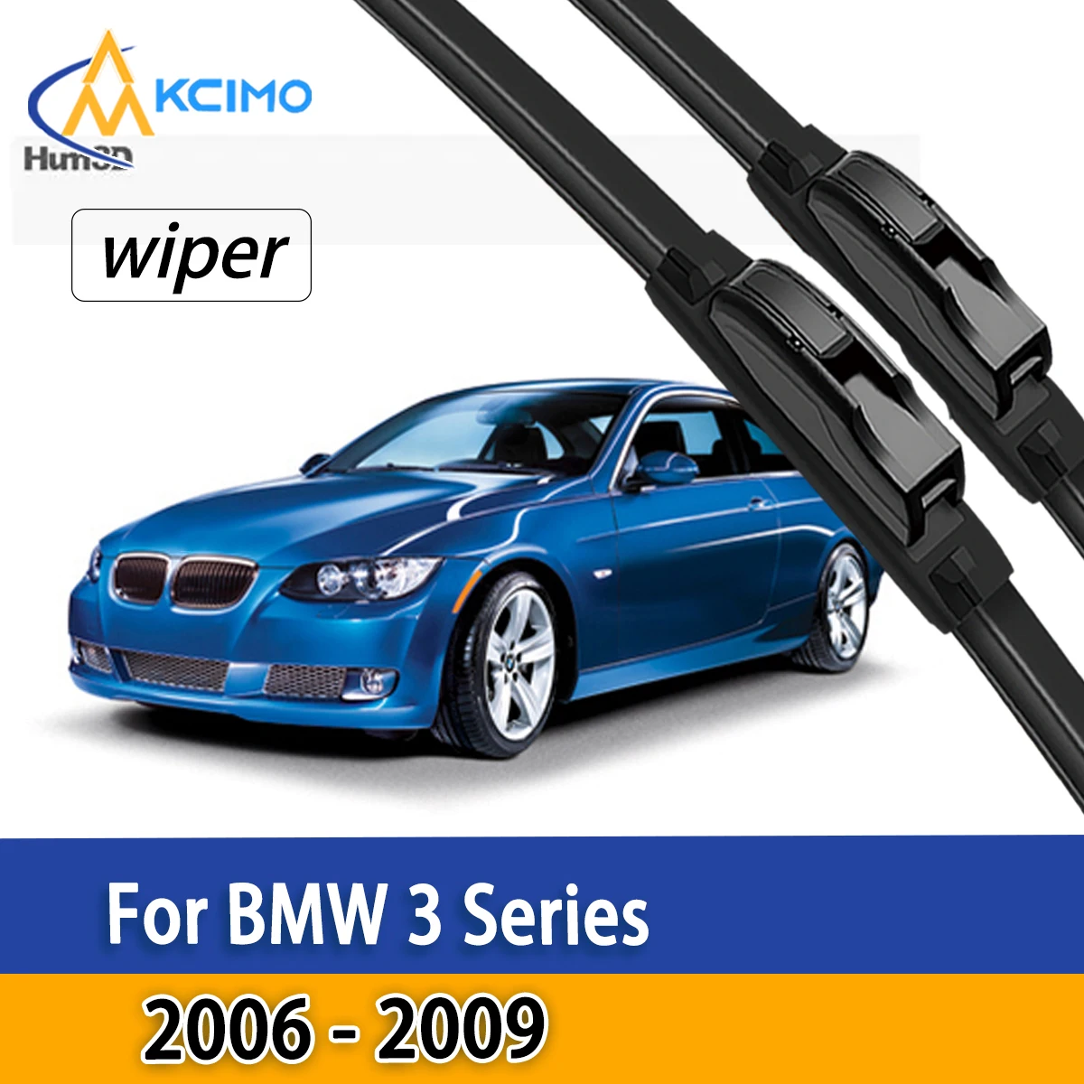 

Wiper Blades For BMW 3 Series 2006 - 2009 E93 Front Windshield Wiper U/J Hook Soft Rubber Frameless