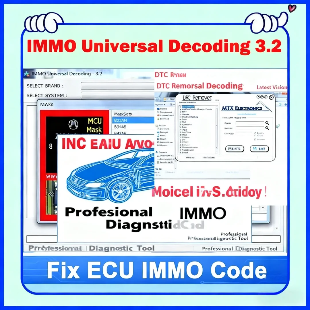

EcuVonix 3.2 IMMO Универсальное средство для удаления декодирования IMMO Off с Keygen Unlimited Crack + MTX DTC Remover 1.8.5.0 Программное обеспечение с Keygen