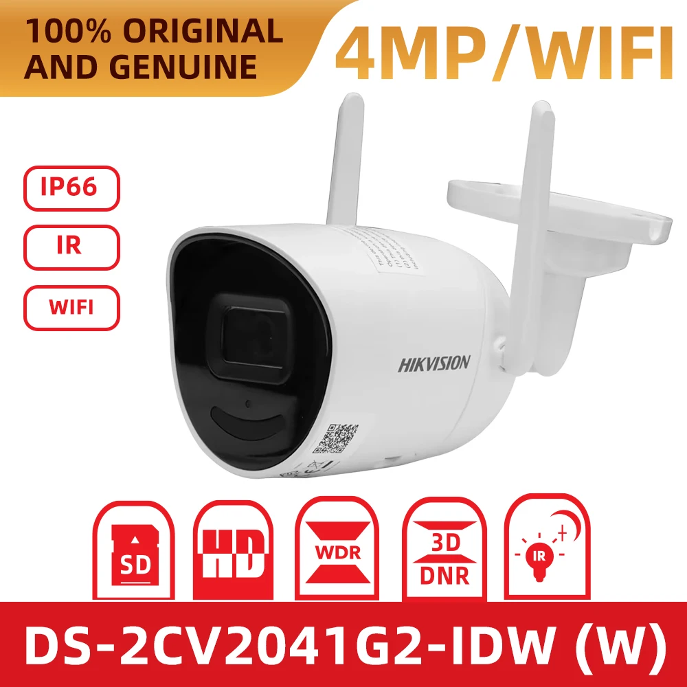 Hikvision DS-2CV2041G2-IDW 4MP WiFi IP Camera Outdoor IP66 Waterproof Two-way Audio IR Night Vision Motion Detection Home