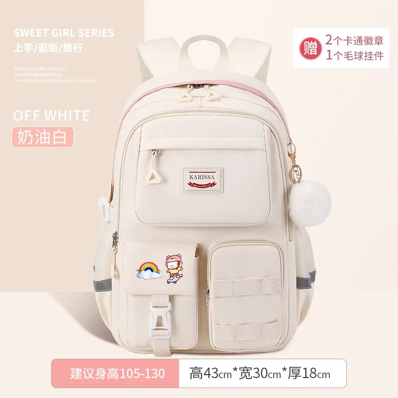 2025 Popular Cute Primary School Schoolbag Girls Children Backpack Anti-splashing Water Wear-resistant Large-capacity Backpack