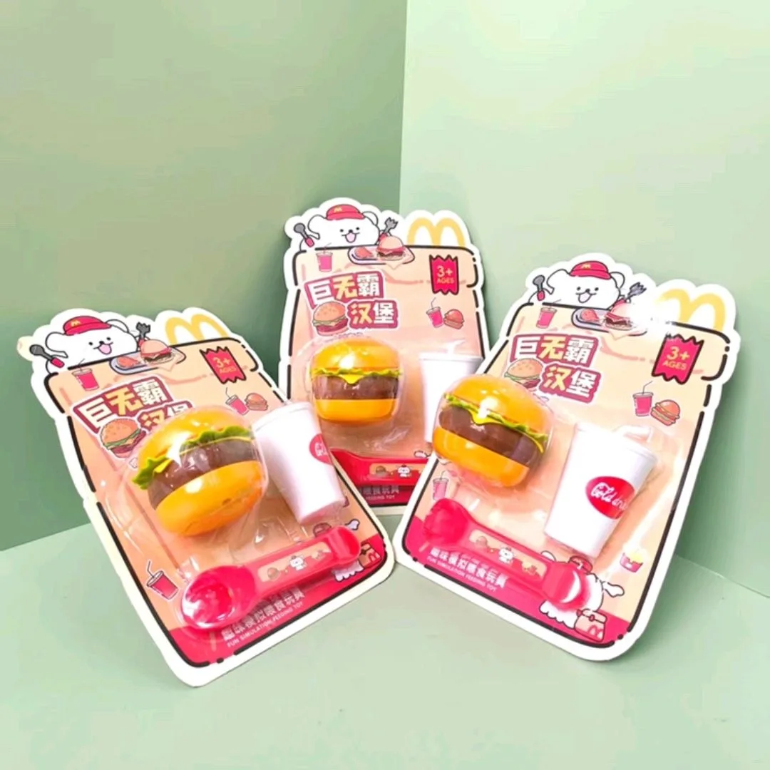 جديد محاكاة همبرغر تغذية مجموعة ألعاب الوالدين والطفل الألعاب التفاعلية الفتيات لعب منزل لعبة تغذية الضغط تململ