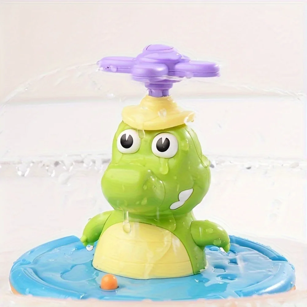 Jouets de bain pour bébé, parfaits pour s'amuser dans la baignoire et les pulvérisateurs de piscine, style jet d'eau, forme de crocodile mignon, cadeau de vacances idéal pour bébé, 6 pièces