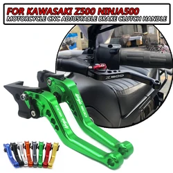 For KAWASAKI NINJA500 NINJA 500 Z500 Z 500 Motorcycle CNC Adjustable Brake Clutch Lever,Motorcycle Brake Lever Accessories,LOGO