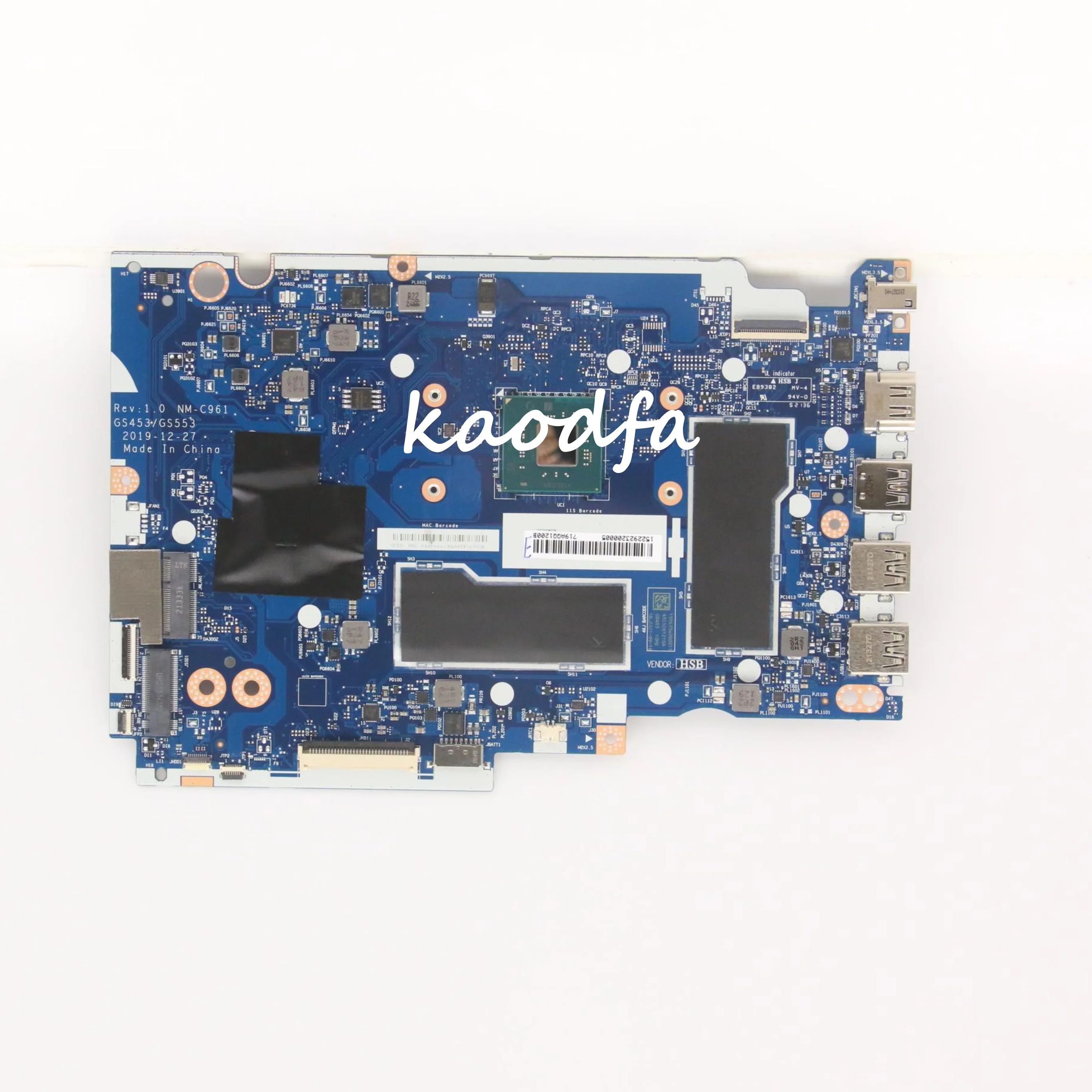 Imagem -02 - Placa-mãe Portátil para Lenovo Ideapad 314igl05 Nm-c961 Cpu N4020 N4210 N5030 Ram 4gb 8gb 100 Testado ok