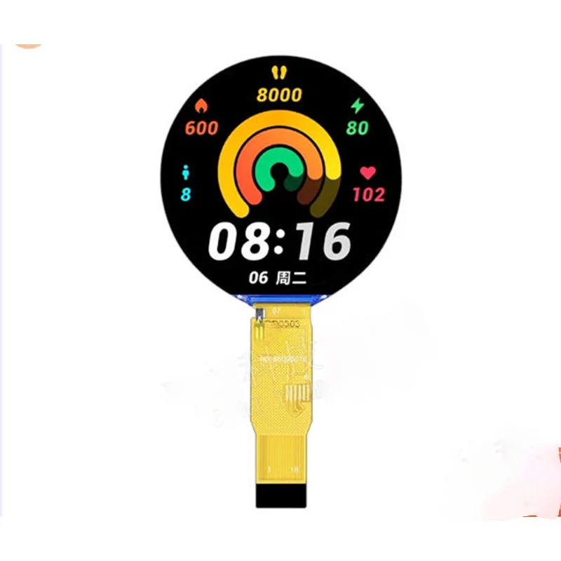

1.65-inch TFT display driver ST77916 intelligent touch screen LCD screen MCU interface plug 22Pin