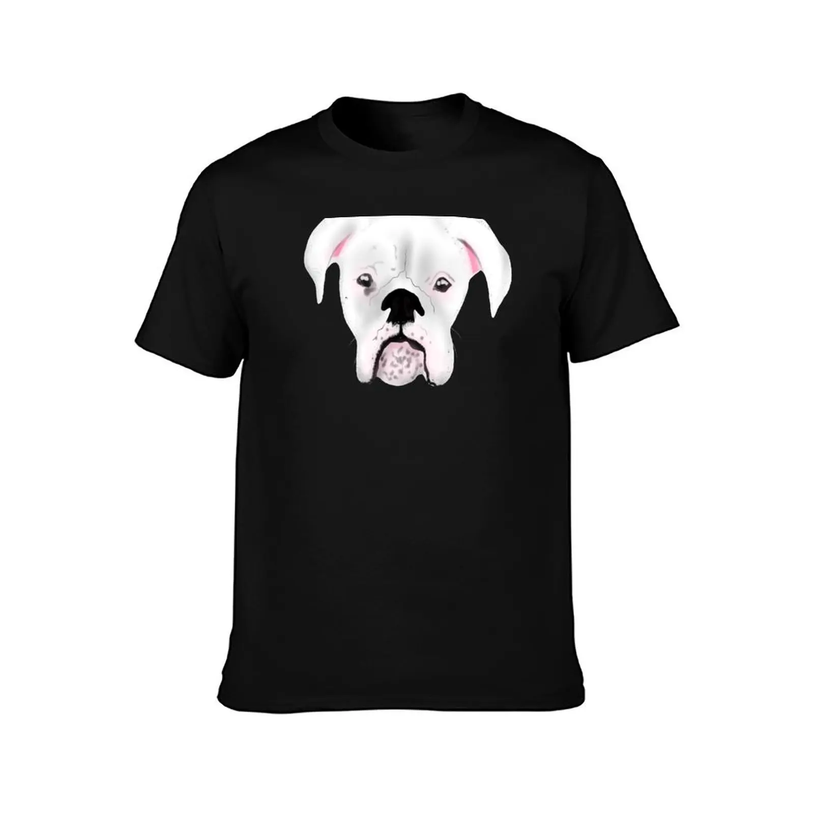 WHITE BOXER DOG PUPPY POLLY T-Shirt Casual All Match Tee Shirt for Men T-Shirt