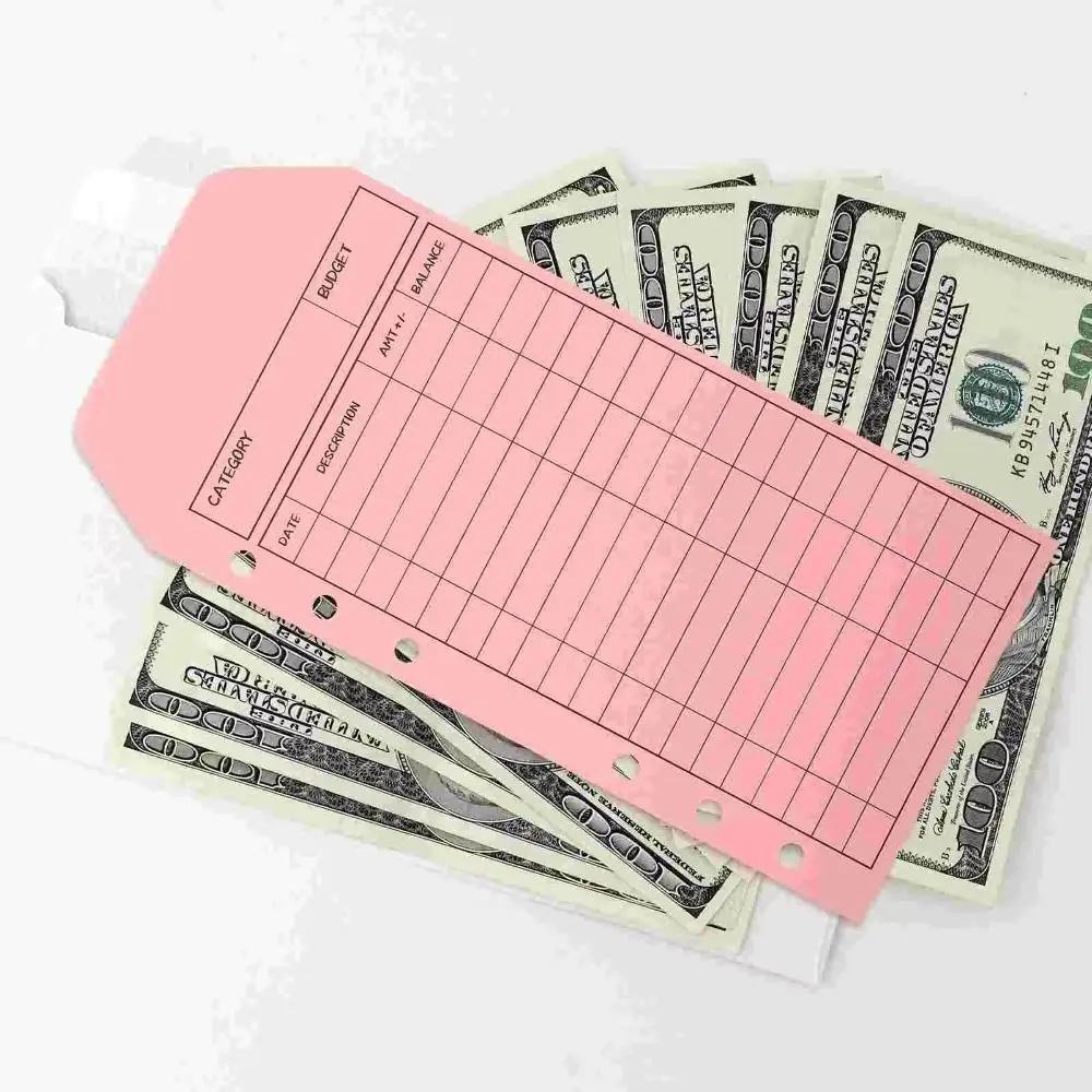 12pcs/set Colorful Loose Leaf Budget Envelope Thickened Cardstock Cash Envelope Reusable Portable Budget Planner Daily Expenses