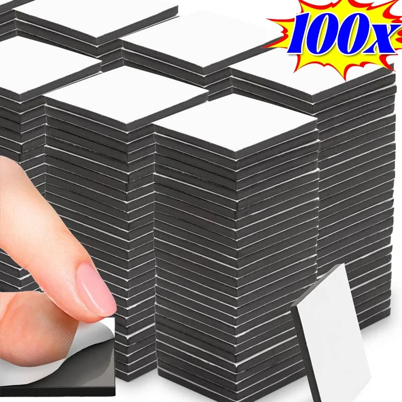 50/100PCS Magnetic Sheets Square Self Adhesive Magnets Sheet Soft Small Sticky Magnets Stickers for Refrigerator Whiteboard