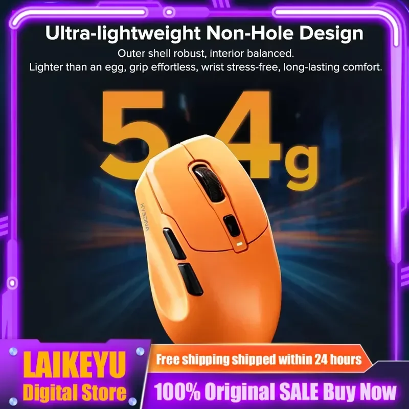 KYSONA Uranus pro Gamers Wireless Gaming Mouse 54g Ultra-Lightweight 26000dpi Optical Sensor 8k Polling Rate PC Game Controllers