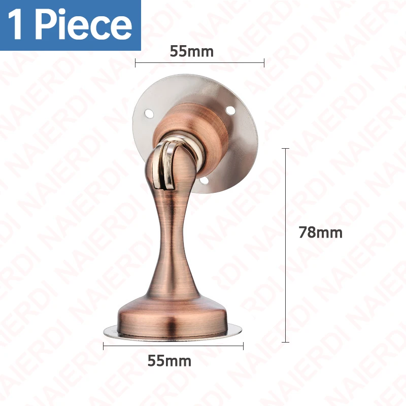 NAIERDI 1/2/4 Stück magnetischer Türstopper aus Edelstahl 304, nagelfreier Türstopper, Türschnäpper, Türhalter für Wandschutz