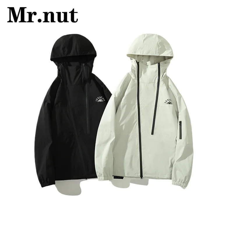 

Mr.nut Windproof Waterproof Jacket Men Spring Autumn Outdoor Jackets Zipper Camping Coat Women Windbreaker High Necked Clothing