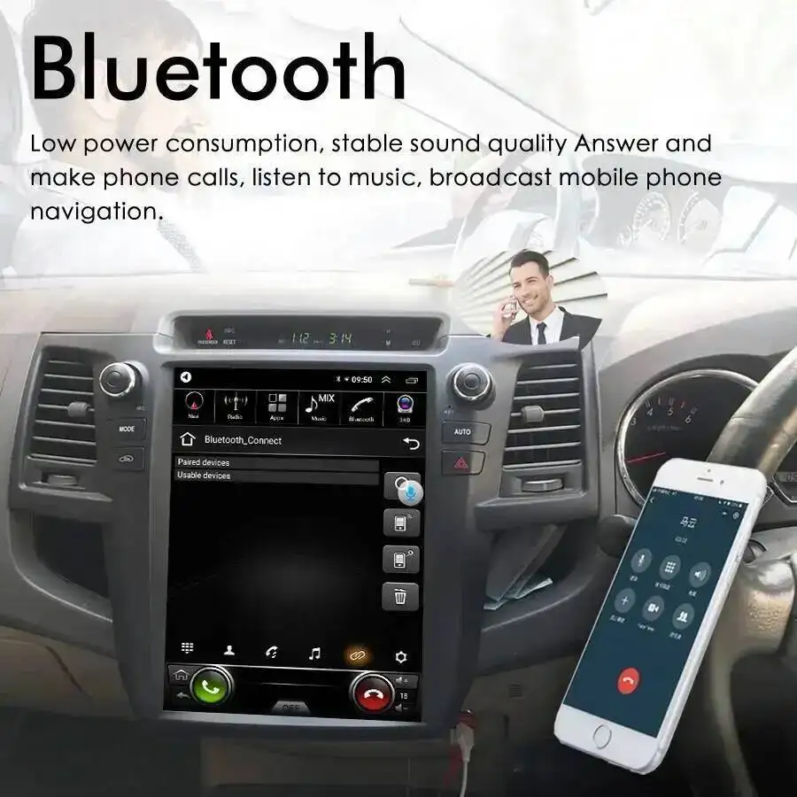 Vertikaler Bildschirm GPS CarPlay Audio Multimedia Video Player Navigation Autoradio für Toyota Fortuner Hilux Revo 2005-2014 Android – Detail 28