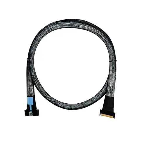 MCIO 8i to 8i Cable, PCIe 5.0 Gen5 High-Speed Adapter, SFF-TA-1016 Connector for NVMe RAID Controller Server Storage Backplane