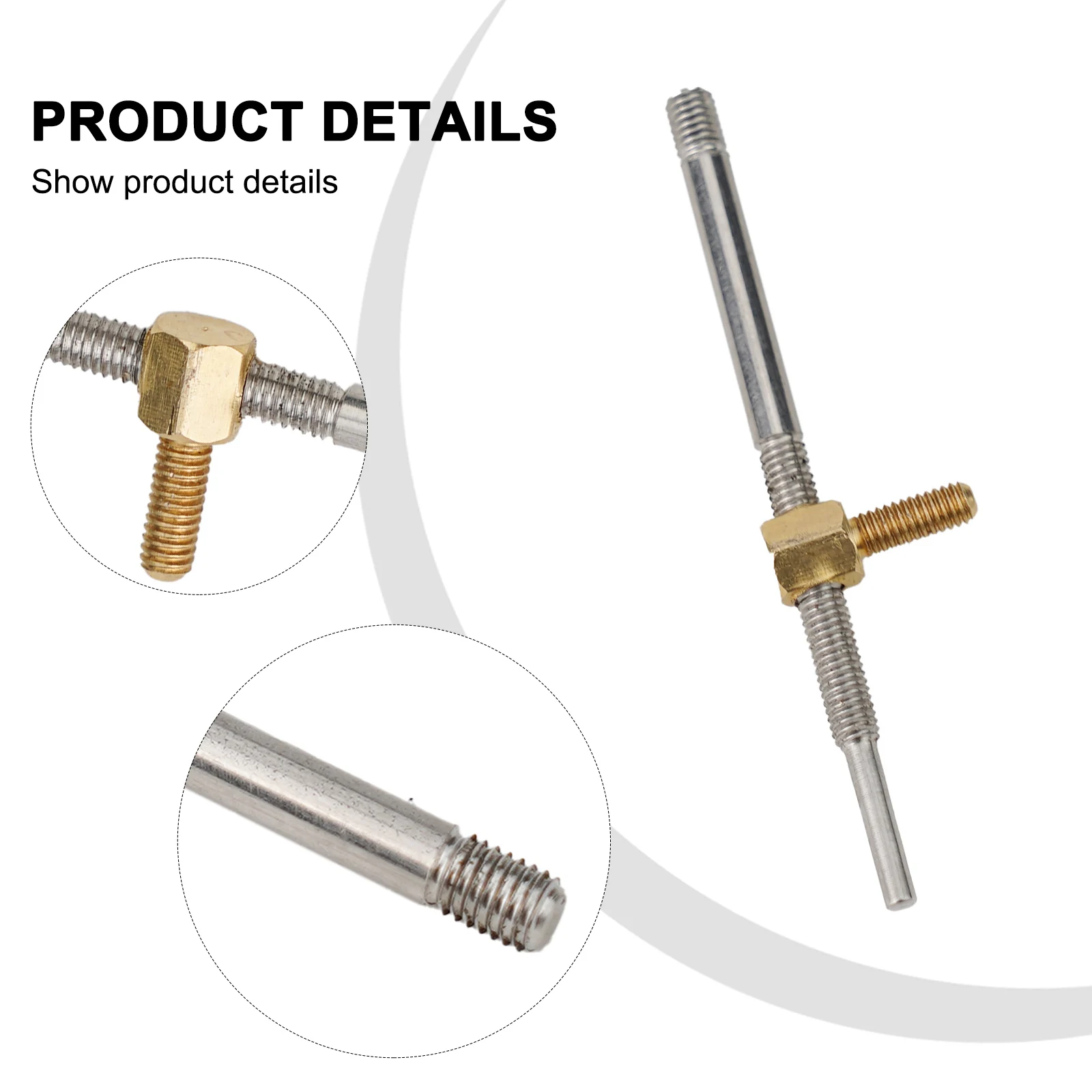

Violin For Bow Screw Rods Suitable for 44 34 12 14 18 Size Violins Copper Nickel Alloy For Bow Frog Endpin Replacement