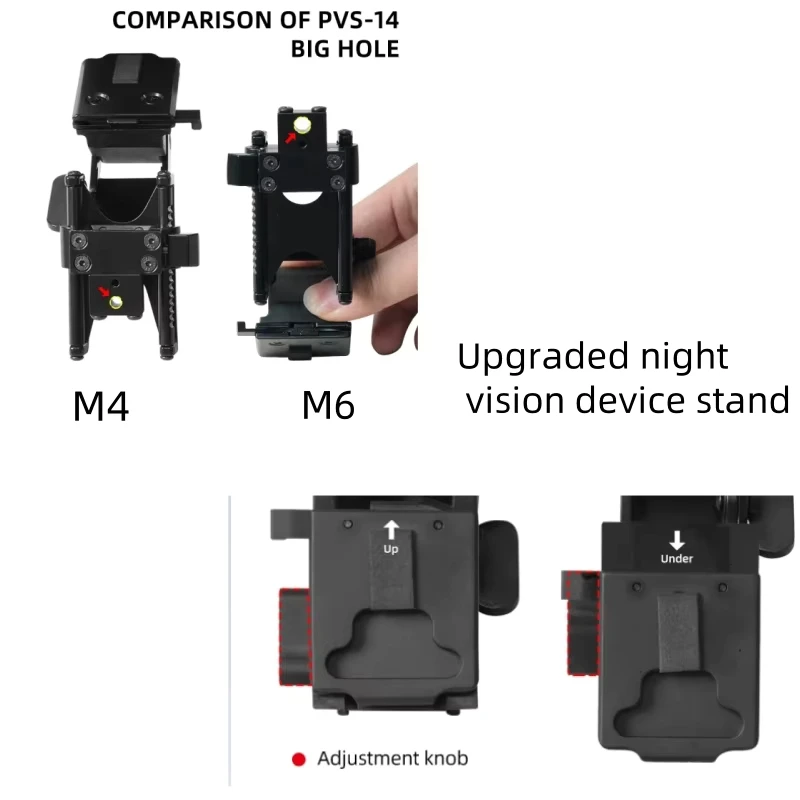Тактический шлем BOOIU, складная подставка для зеркала ночного видения серии M4/M6, новая регулируемая раздвижная подставка для устройства ночного видения Pvs14