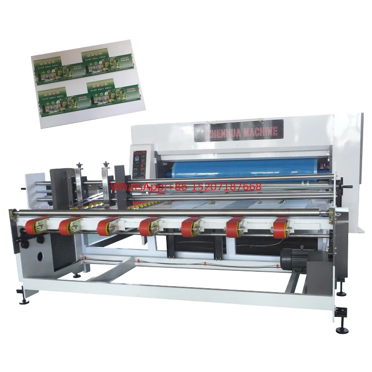 Chain Feeder Carton Printing Slotting Diecutting Machinery 2 Colors Corrugated Pizza Box Flexo Printing Machine